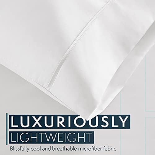 HC Collection Microfiber Pillow Cases Set of 2 - White
