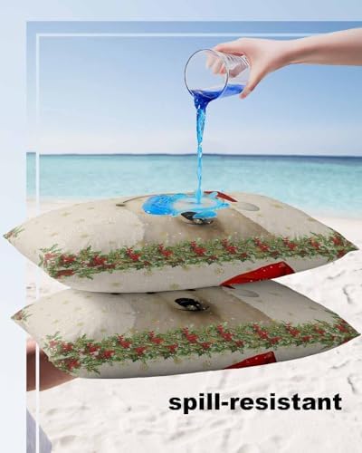 Waterproof Pillow Protector 2 Pack with Christmas Bear Design