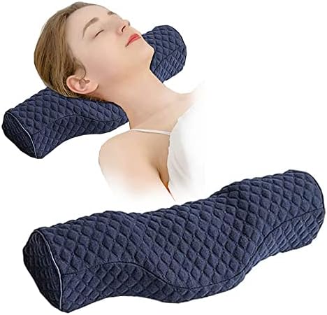 BEDAZE Blue Cervical Neck Pillow with Massage Function