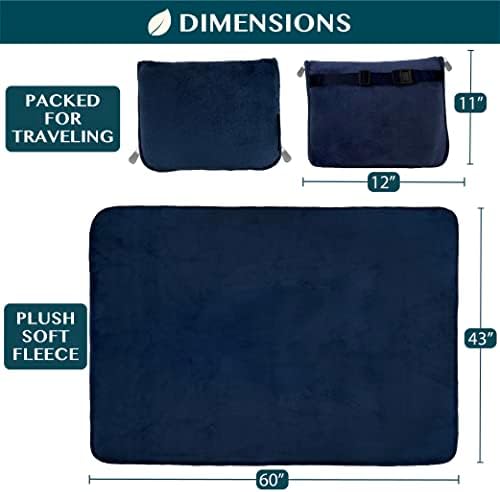 PAVILIA Travel Blanket Pillow Combo Set