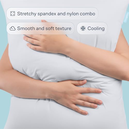 Niagara Set of 2 Cooling Pillow Cases - Light Grey