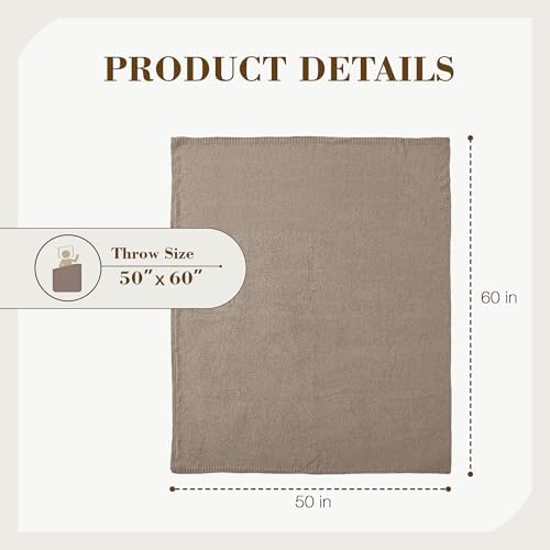 Carriediosa Wool Blend Throw Blanket 50 X 60