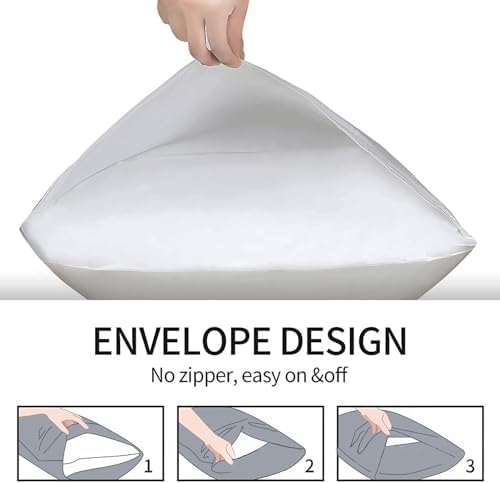 Junn Shenn 2 Pack Microfiber Pillowcases 20x26 Grey