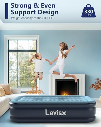 Lavisx Twin Air Mattress with Built in Pump 16 Raised Bed 1