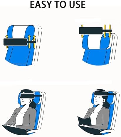 2PCS Travel Pillow with Head Strap for Airplanes and Cars