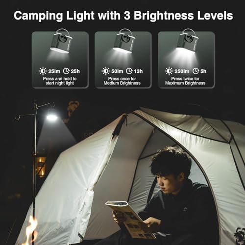 OneTigris Mini Air Pump with Camping Light and 2400 mAh Battery