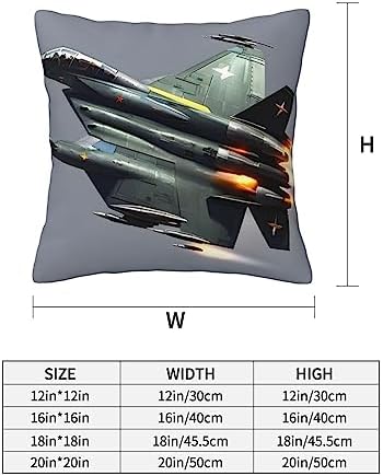 Ogniwo Jet Fighter Throw Pillow 12x12 Inch