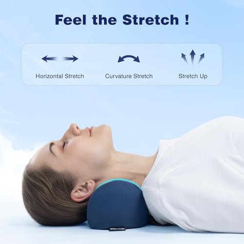 urnexttour Neck Cervical Pillow with Memory Foam Support Blue