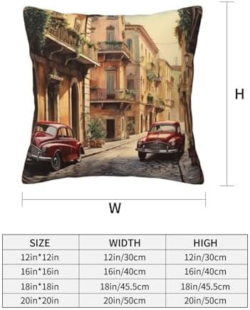 Ogniwo Italian Street Throw Pillow 12x12 Inch Cushion Case