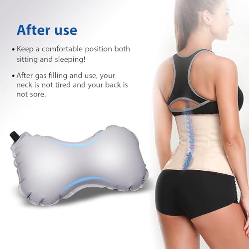 FLYSACOM Inflatable Lumbar Support Pillow for Travel