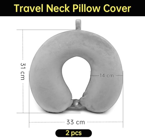 Philbinden 2 Pack Travel Neck Pillow Covers 1