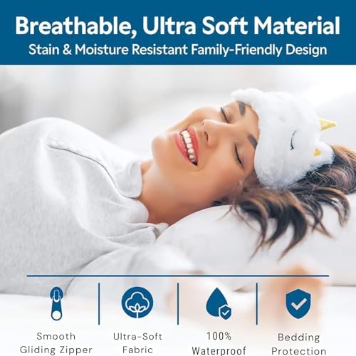 Guardmax Jersey Knitted Throw Pillow Protector - 2 Pack Waterproof Hypoallergenic