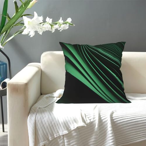 Green Curve Texture Throw Pillow Soft 12x12 Inch Cushion Cover