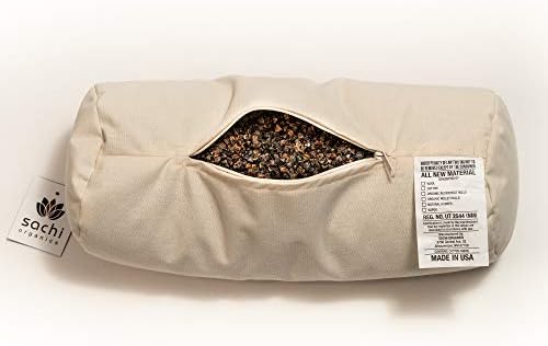 Sachi Organics Buckwheat Cylinder Neck Pillow 1