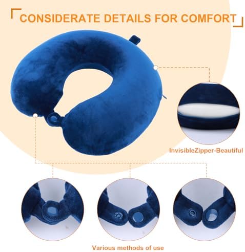 Far win Travel Pillow - Lightweight Memory Foam U Shaped Neck Support