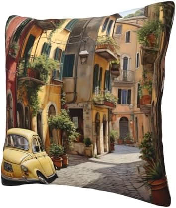 Ogniwo Italian Street Throw Pillow 12x12 Inch 1