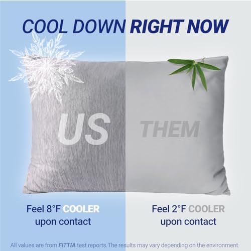 Fittia Cooling Pillow Cases for Hot Sleepers 2 Pack