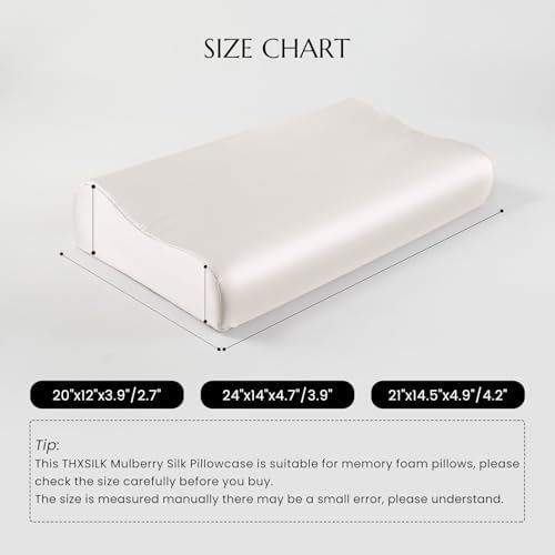 THXSILK 19 Momme 100 Mulberry Silk Pillowcase