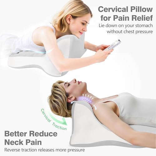 ByNaRIX Cervical Pillow with Cooling Silk Case 1
