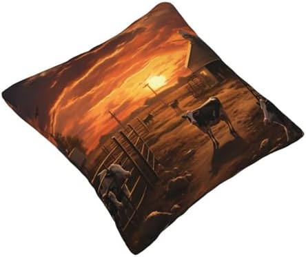 Ogniwo Cattle Farm Sanctuary Throw Pillow 12x12 Inch