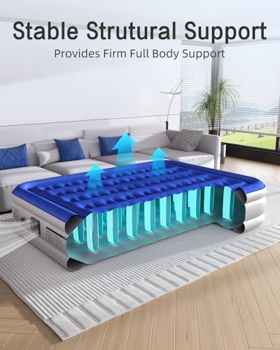 Xsleep Queen Air Mattress with Built in Pump 16 Raised