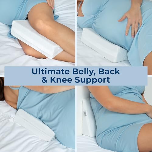5 Stars United Small Pregnancy Pillow Wedge - White