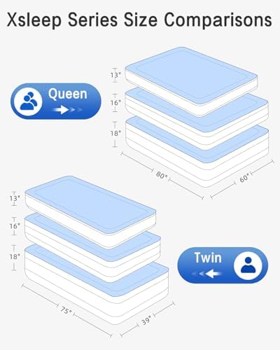 Xsleep Twin Air Mattress with Built-in Pump