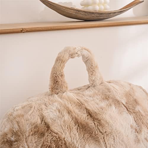 Holawakaka Shags Bed Rest Pillow with Arms - Light Khaki