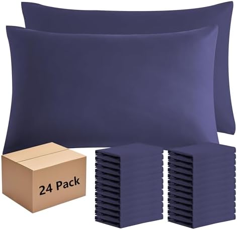 CULVE Pillowcases 24 Pack - Navy Blue Standard Size 1
