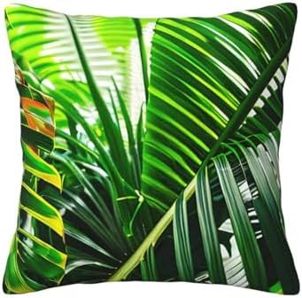 Ogniwo Green Tropical Jungle Pillow Cover 12x12 Inch
