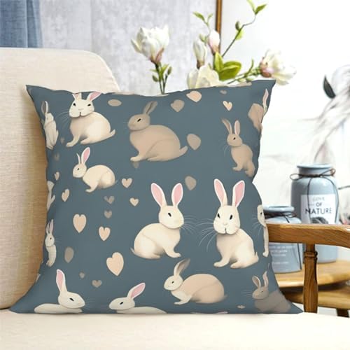 Ogniwo Rabbit Throw Pillow 12x12 Inch Soft Square Cushion Cover