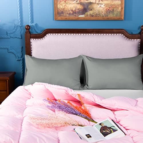 NTBAY Egyptian Cotton Pillowcases Set of 2 - 20x36 Dark Grey