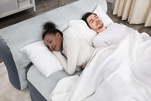 SleepLux Queen Air Mattress with Headboard and USB Charger