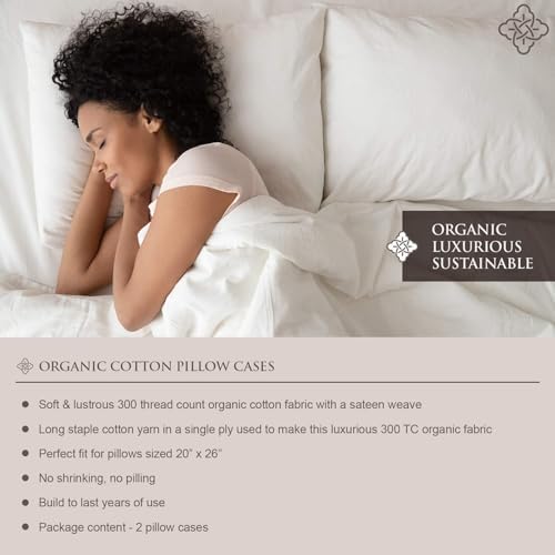 BIOWEAVES Organic Cotton Pillow Cases Set of 2