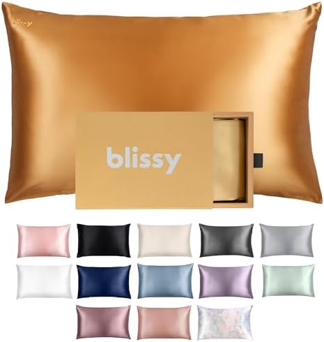 Blissy Silk Pillowcase - 22 Momme 6A Grade Gold Regular Queen King
