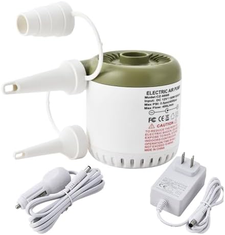 IRISFLY Electric Air Pump with 3 Nozzles AC110-240VDC12V