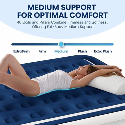 KINGJERRY Queen Air Mattress with Built in Pump and Handles
