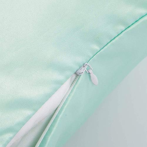 NTBAY Premium Satin Pillowcases Set of 2 20x26 Inches Cyan