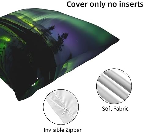 Ogniwo Dark Northern Lights Throw Pillow 12x12 Inch