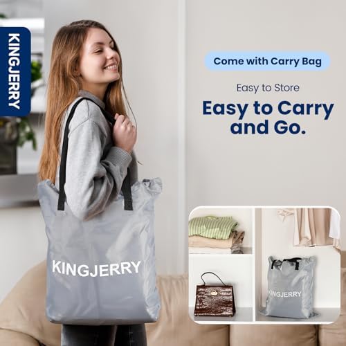 KINGJERRY Queen Air Mattress with Built in Pump and Handles