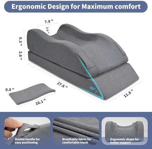 Adjustable Leg Elevation Pillow for Post Surgery Recovery