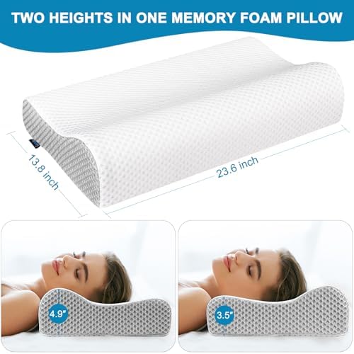 Pwperry Cervical Neck Pillow for Pain Relief and Comfort