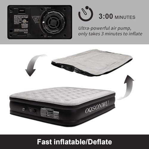 Oqsonwu 16 Queen Air Mattress with Built-in Pump