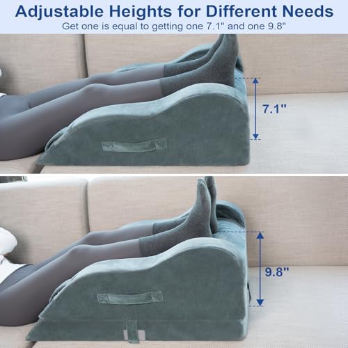 KingPavonini Adjustable Leg Elevation Pillow with Cooling Memory Foam