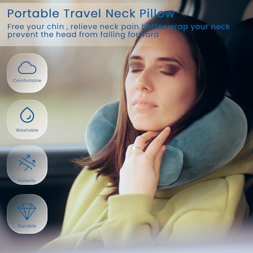 Travel Pillow with Adjustable Memory Foam Support