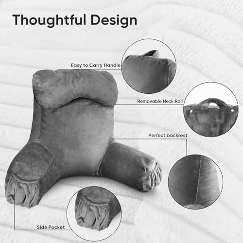 OAISZ Reading Pillow with Memory Foam and Extend Arms