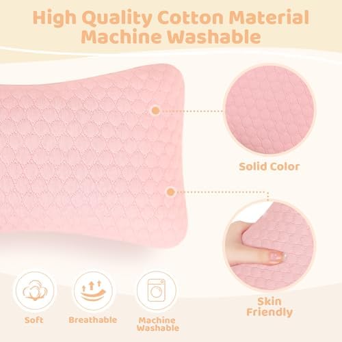 vocheer Mini Travel Pillow - 11x7 Inch Cotton Neck Wrist Support Pillow