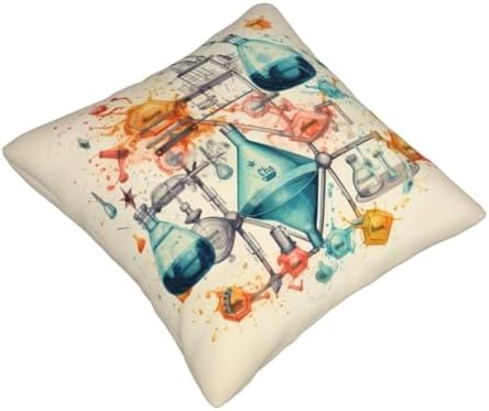Ogniwo Chemistry Print Throw Pillow 12x12 Inch