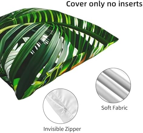 Ogniwo Green Tropical Jungle Pillow Cover 12x12 Inch