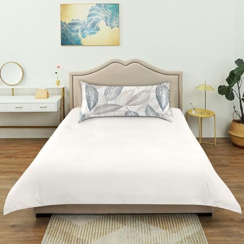 TSENQUE Abstract Leaves Sateen Pillow Cases for Hair and Cooling